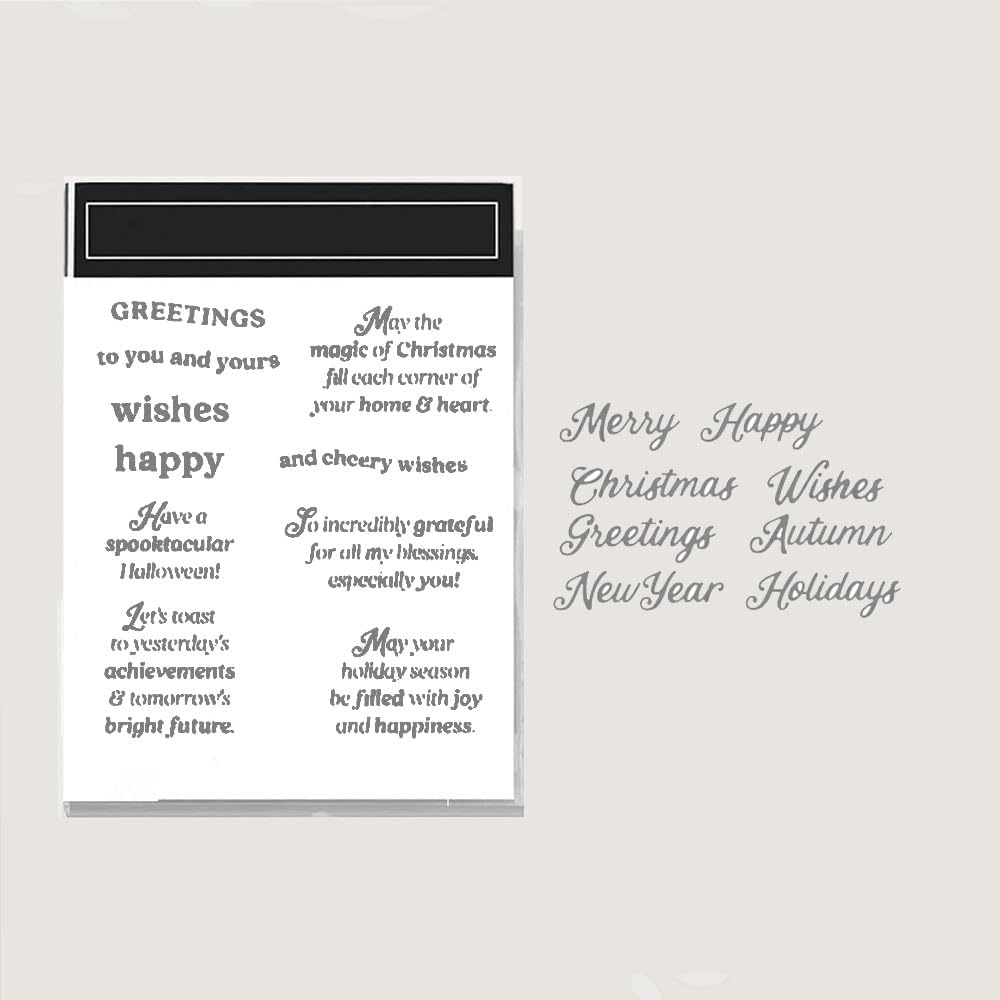 2025-2026 Stamps and Dies for Card Making, Stamps and Dies Set 2025 for Christmas and Halloween, Die Cut DIY Various Festivals Album Scrapbooking Birthdays Greeting Card (M4295)