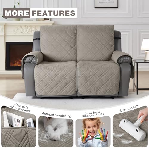 TAOCOCO 100% Waterproof Oversized Loveseat Recliner Cover, Non Slip Split Couch - Image 5