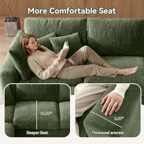 WorthFurni 107” Cloud Sectional Couches - Image 6
