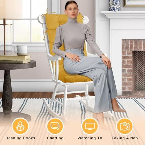 Rocking Chair Cushions Indoor High Back Set - Image 5