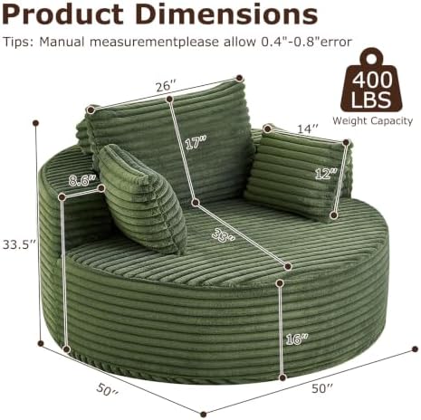 Oversized Chaise Lounge Chair Indoor, Boneless Sleeper Sofa Bed - Image 2