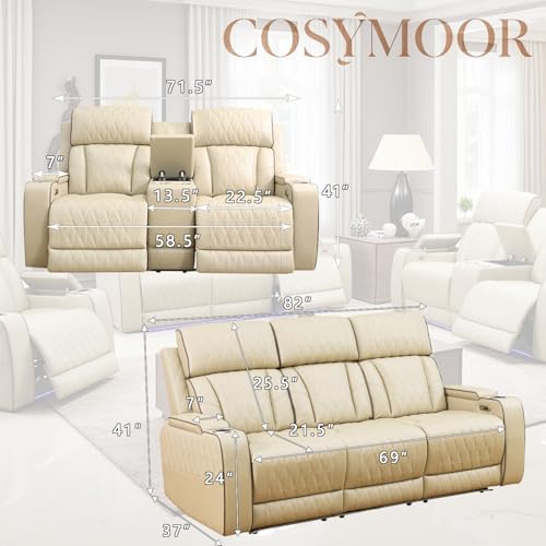Power Recliner Sofa Loveseat Set - Image 2
