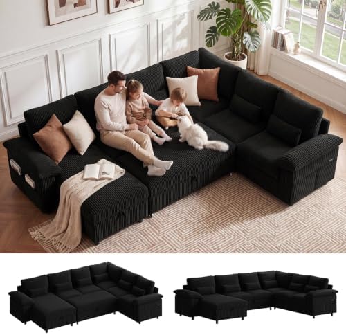 110 Inch Modular Sectional Sleeper Sofa by APICIZON