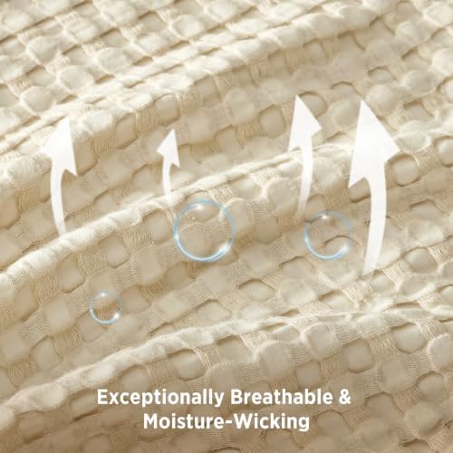 Bedsure Cooling Waffle Blanket for Hot Sleepers, Oversized King - Image 6