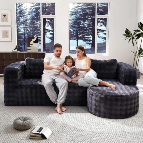Hobestluk Boneless Couch Modular Sectional Sofa L-Shape Lounge Cloud Couch - Image 3