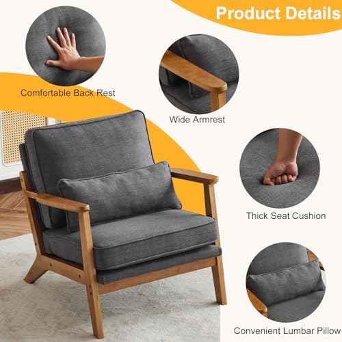 Karl home Mid-Century Lounge Accent Chair - Image 3