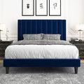 Allewie Full Platform Bed Frame/Velvet Upholstered Bed Frame by Allewie