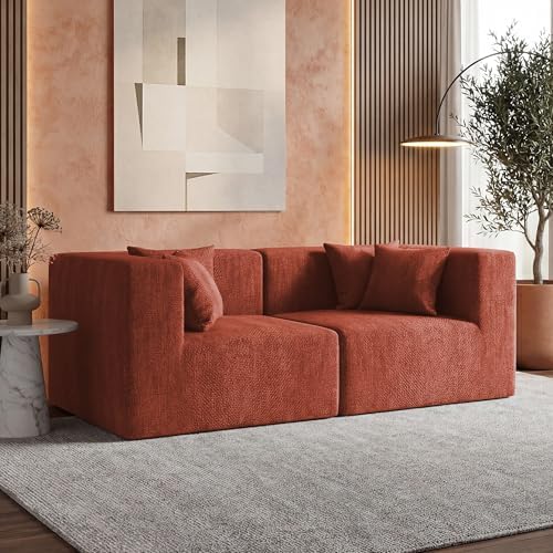 MONVANE 75" Loveseat Sofa, Comfy Chenille Modular Sectional Sofa by MONVANE