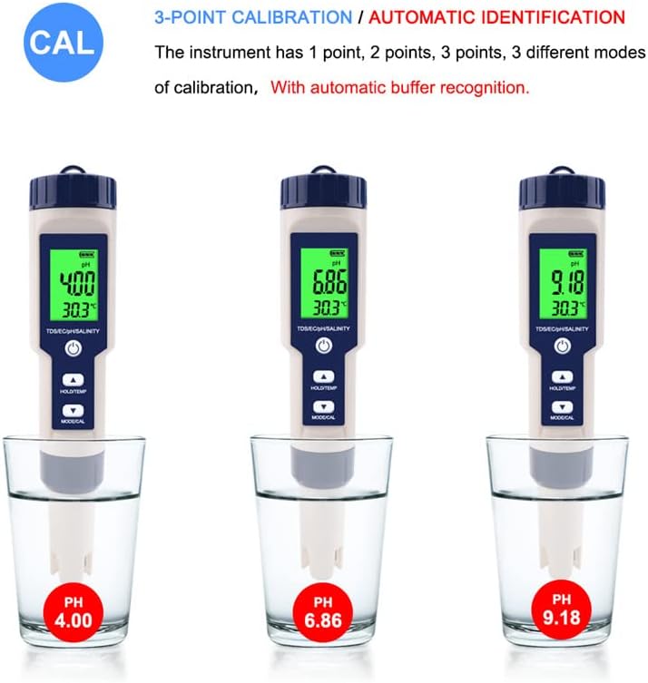 5 in 1 PH Meter Gomass 0.01 High Accuracy ph Tester Digital - Image 3