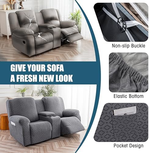 Genina Waterproof Recliner Loveseat Cover, 2 Seat - Image 5