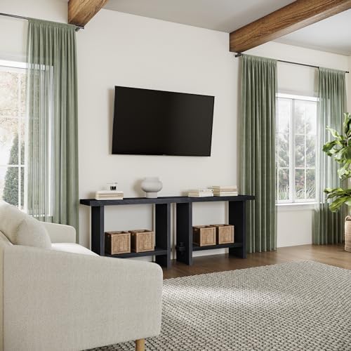 Nathan James Virgo Wood Accent Storage Console Sofa Table, - Image 3