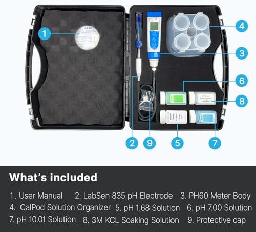 Apera Instruments PH60-HF Handheld pH Meter Tester Kit - Image 5