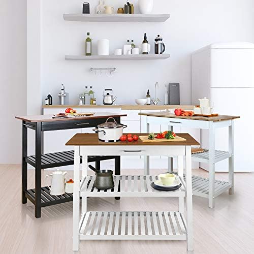 Kitchen Island with Solid Wood Top - Image 5