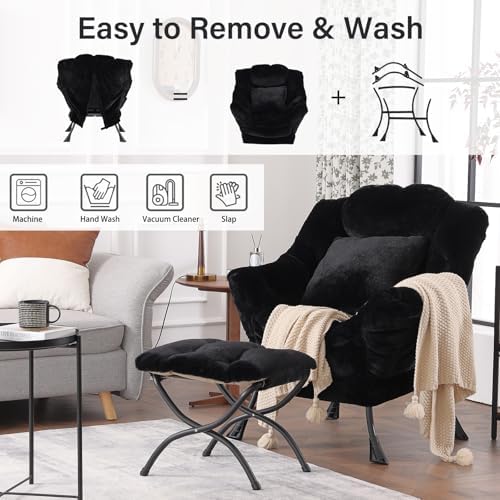 Lazy Chair with Ottoman, Comfy Reading Chair - Image 6