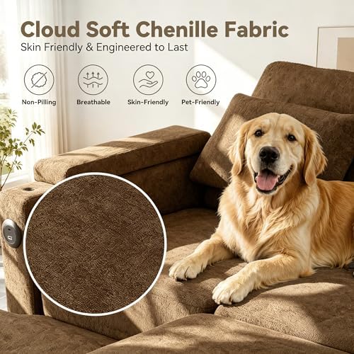Sleeper Sectional Sofa, Adjustable Backrest and Seating, L Shaped Couch - Image 3