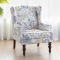 High Back Wingback Accent Chair, Upholstered Single Armchair Sofa by womina