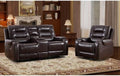 EBELLO 2-Piece Manual Recliner Sofa Set, Faux Leather Adjustable Single by EBELLO
