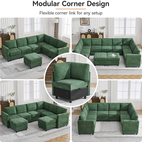 104'' U Shaped Modular Sofa, Sectional Couches - Image 6