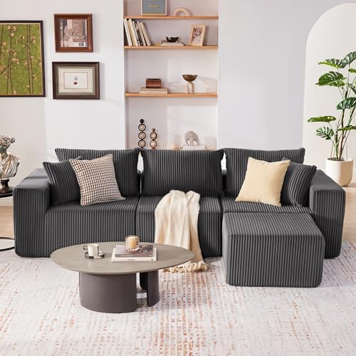 Weture 107.4" Modular Bnoeless Couch, Convertible Sectional Couch - Image 2