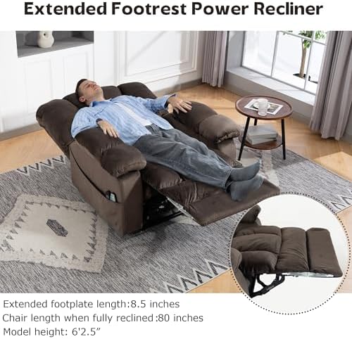 JIKFRIMA Big Man Recliner 500lbs Power Lift Recliner Chair - Image 4