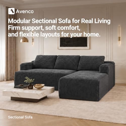 Avenco Modular Sectional Sofa, Boneless Couches - Image 3