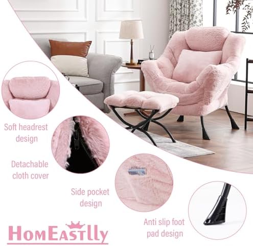 Lazy Chair with Ottoman, Comfy Reading Chair - Image 5