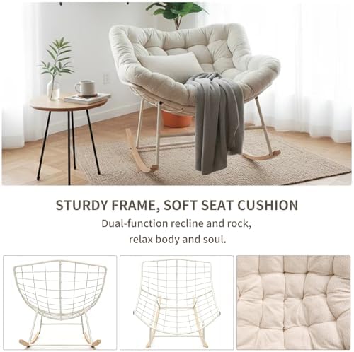 Oversized Papasan Rocking Chair - Image 4