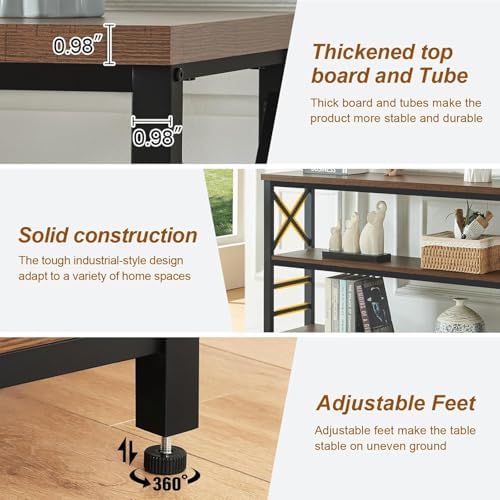 Hombazzar 3-Tier Sofa Table, Consoles Table - Image 5