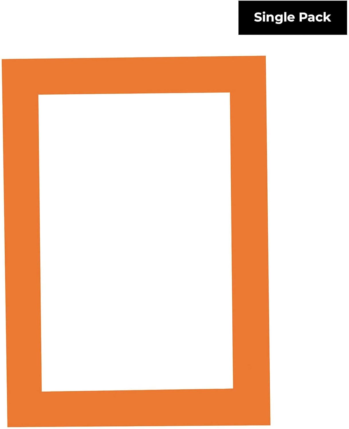 5.5x8.5 Mat for 8.5x11 Frame - Precut Mat Board Acid-Free Orange 5.5x8.5 Photo Matte for a 8.5x11 Picture Frame, Premium Matboard for Family Photos, Show Kits, Art, Picture Framing, Pack of 1 Mat