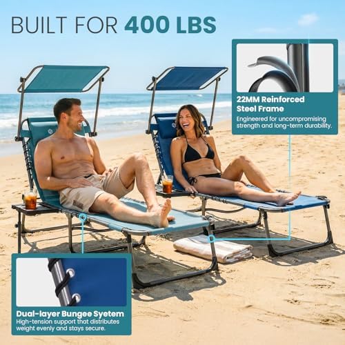 FUNDANGO 400lbs Heavy Duty Tanning Chair - Image 6