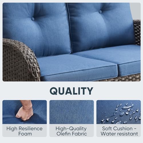 Belord Outdoor Glider Bench Patio Loveseat - Image 4