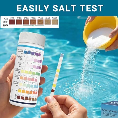 2026 Salt Water 8-in-1 Pool Test Strips Kit | 150 Strips Pool Salt Test Strips - Image 3