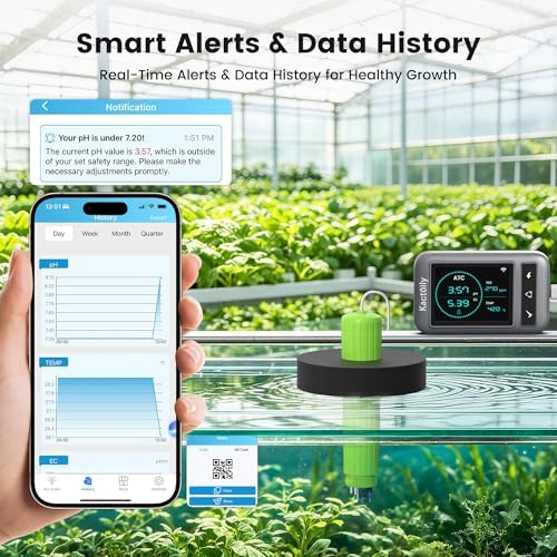 4-in-1 Smart Hydroponic Monitor, Digital pH Meter - Image 6