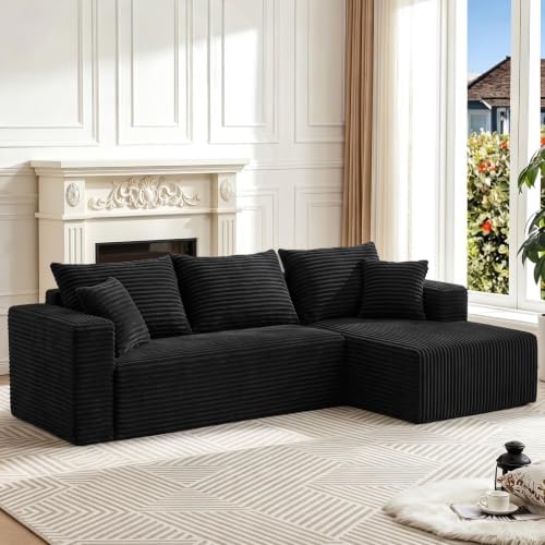 93" Boneless Couch, Modular Sectional Sofa by Yimilife