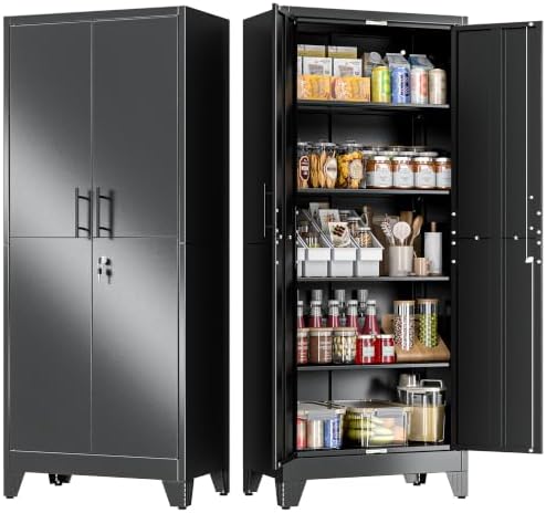 GAIOUS 71" Tall Metal Pantry Storage Cabinet by GAIOUS