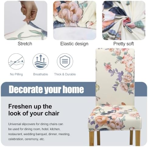 Dining Chair Covers, Stretch Seat Covers, Washable Furniture Protector - Image 3