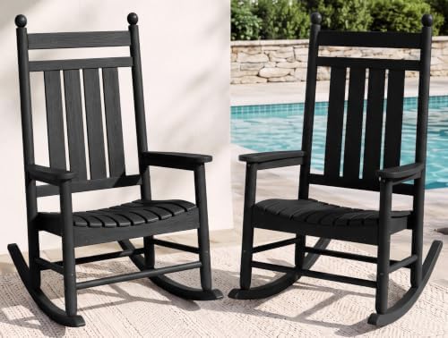 SERWALL Comfortable Outdoor Rocking Chairs Set of 2 by SERWALL