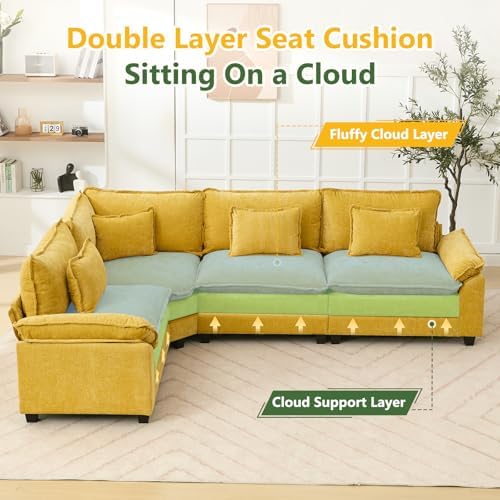 Oversized Modular Sectional Sofa Set, Convertible Deep Seat Cloud Couch - Image 3