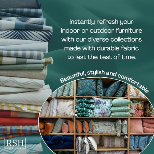 RSH DECOR: Foam Chair Cushions Set of 2 | 18" x 17" x 2" | All-Weather - Image 5