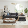 Claiks 123" Modular Boneless Couch, L Shaped Couch by CLAIKS