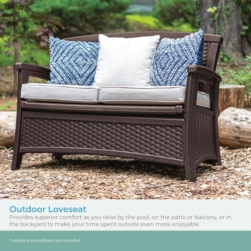 Suncast Outdoor Wicker Love Seat - Image 4