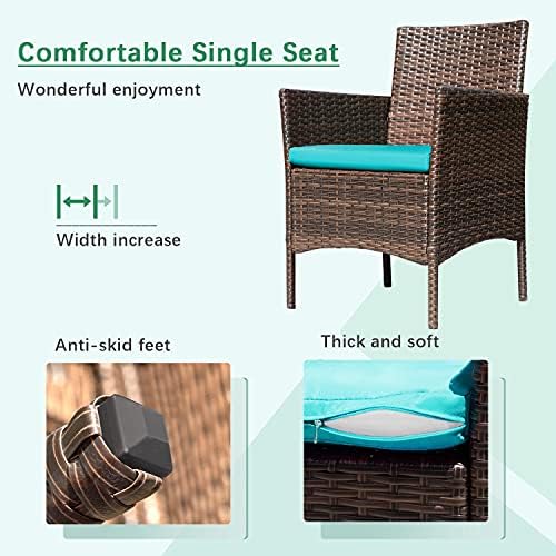 Greesum Patio Furniture 4 Pieces Conversation Sets - Image 5
