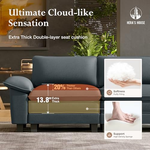 HERA'S HOUSE 3 Pieces Modular Sectional Couch Set - Image 3