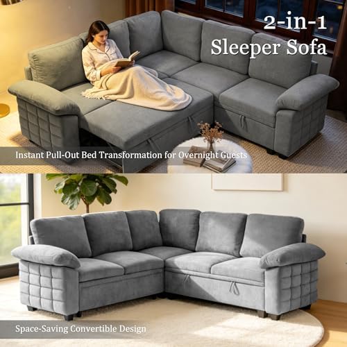 Modern L-Shape Sleeper Sofa - Image 5
