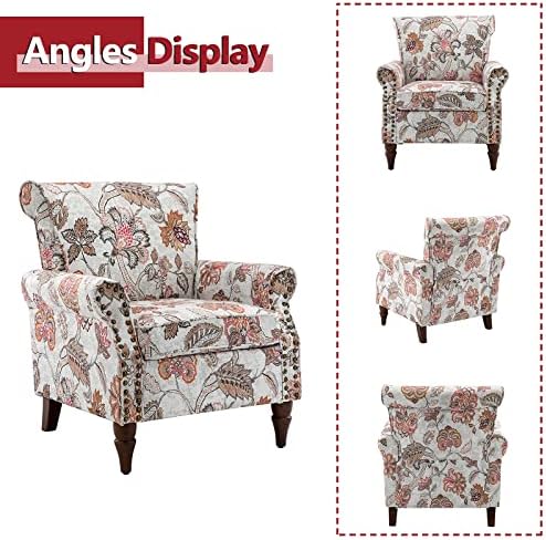 HULALA HOME Traditional Floral Accent Chairs Set of 2 - Image 3