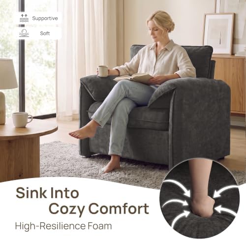 Oversized Accent Chair, Comfy Reading Chair, Armchair - Image 3