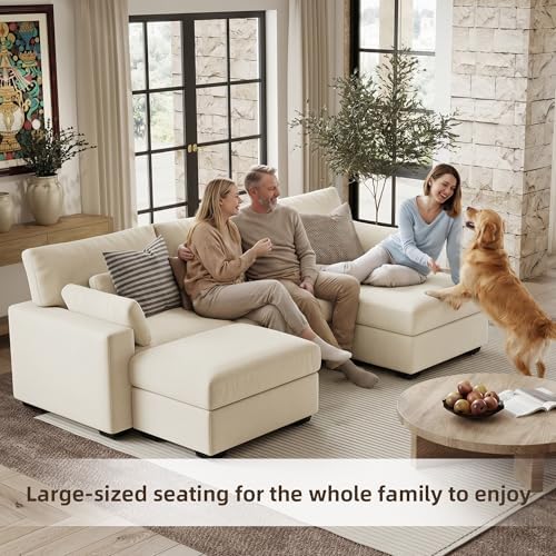 WorthFurni 113.4'' Modular Sectional Sofa, U Shaped Oversized Extra Deep Couches - Image 4