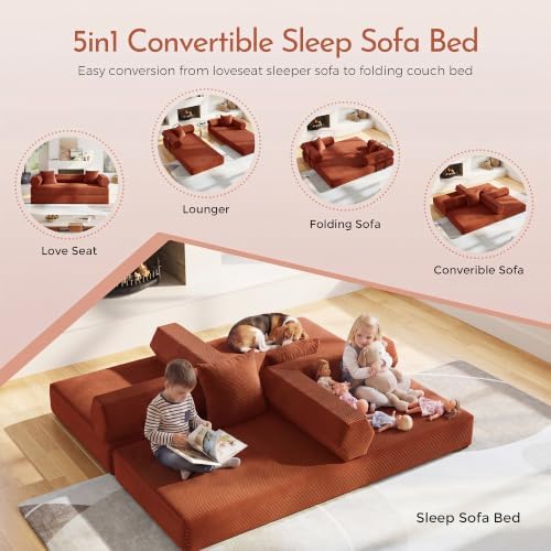 79" Convertible Sofa Bed, Boneless Couch - Image 4