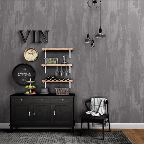 31.5x157inch Extra Wide Light Grey Concrete Wallpaper Peel and Stick Silver - Image 2