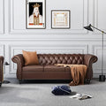 ORRD Chesterfield Sofa Leather, Modern PU Tufted Couch 3 Seater by ORRD